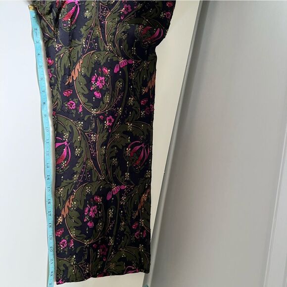 Anthropologie Ett Twa Brenda Jumpsuit Dark Floral Metallic Size 0 Party - Picture 14 of 15